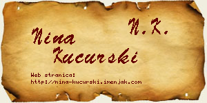Nina Kucurski vizit kartica